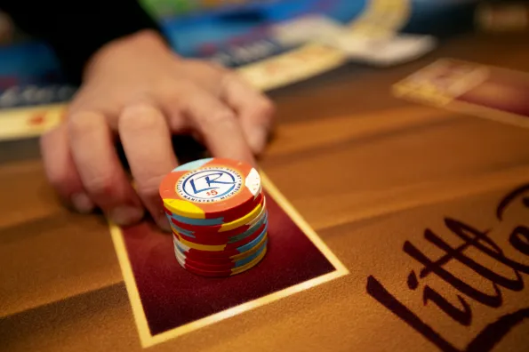 Little River Casino Resort Chips on Blackjack Table