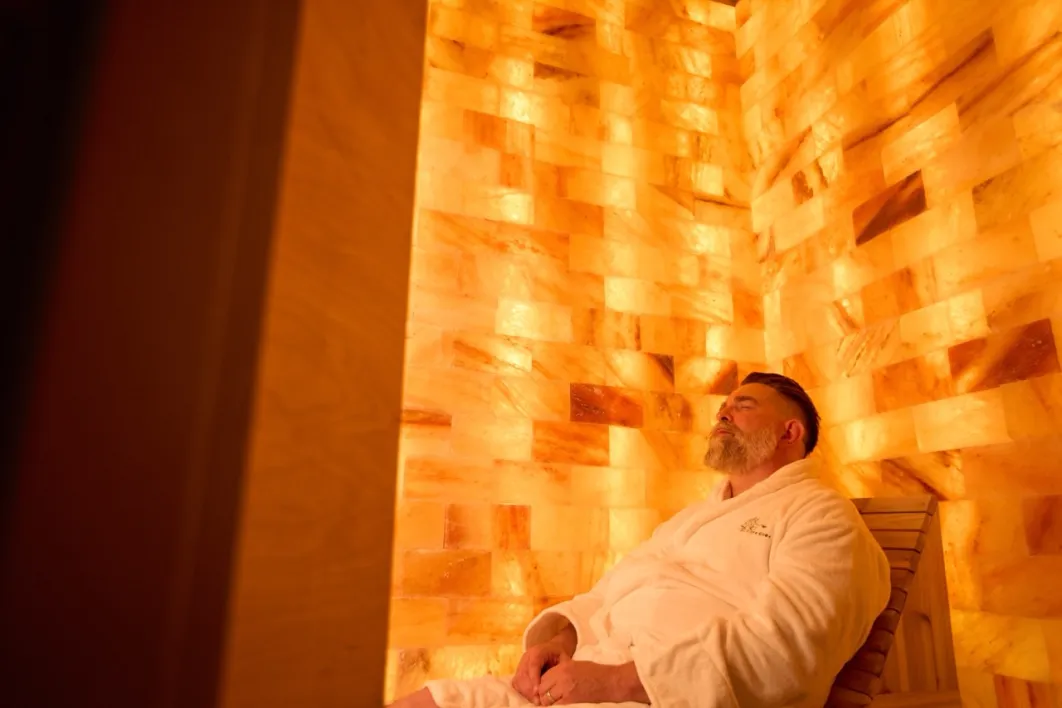 Man in Salt Room